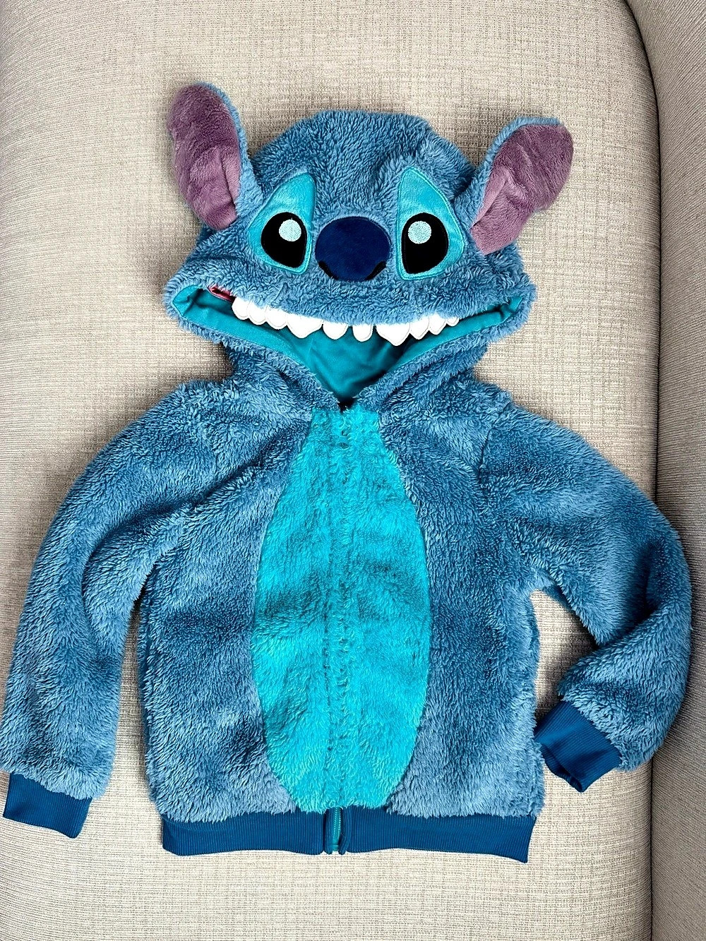 Disney Lilo & Stitch Plush Cosplay Costume Hoodie Jacket Kids Size 4 Disneyland